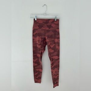 Lululemon Pink Camouflage (Watercolor beach special edition) Align 28” leggings